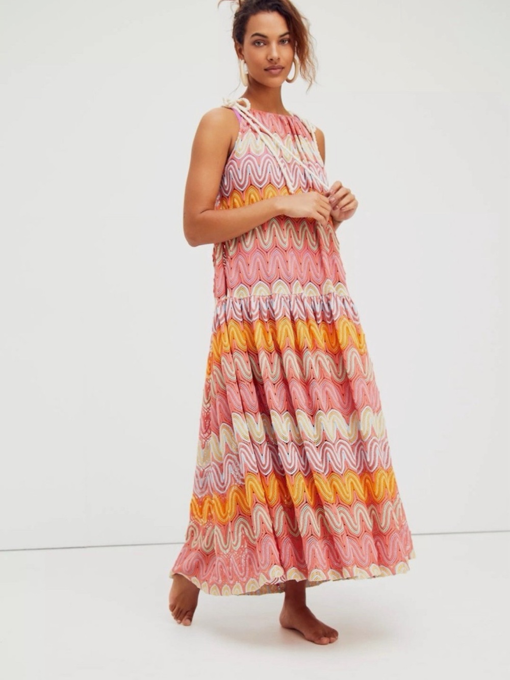 Free People Bali Waves of Summer slip dress / coverup in XS